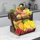 thumbnail image 2 of Fruit Basket Dorhors, organizador de cocina de 2 niveles, madera, 2 of 7