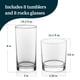 thumbnail image 3 of Juego de vasos para bebidas Libbey Province Tumbler and Rocks, 16 piezas, 3 of 6