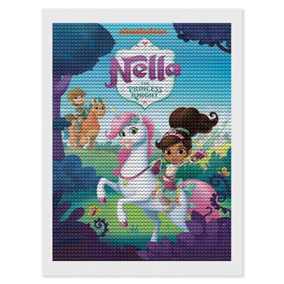 Nella, la Princesa Caballero Kits de Pintura de Diamantes para Adultos