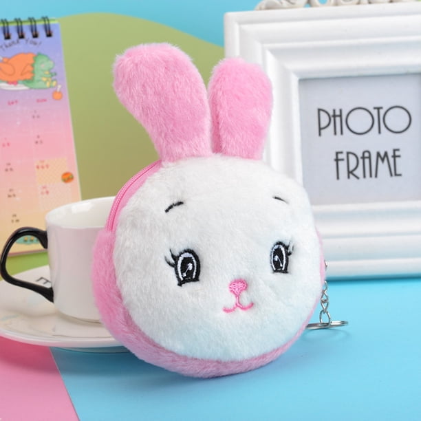 Cute Plush Animal Coin Purse Mini Wallet for Girls - Perfect for On-the-Go Accessibility and Style