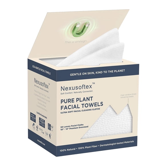 Toallas faciales desechables Nexusoftex 25 x 30 cm, 90 g/m², 50 unidades