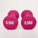 thumbnail image 3 of Pesas y Mancuernas Set 2 Mancuernas Dumbbell 0.5Kg c/u Fucsia, 3 of 3
