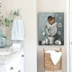 thumbnail image 2 of 1pc Canvas Painting, Cute Animal Sitting In Toilet Reading Newspaper Napkin Canvas Wall Art Decor, For Living Room Wall Decor, Bedroom Wall Decor, Office Kitchen Bathroom Wall Decor, No Frame, 12inch*, 2 of 4