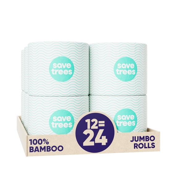 Papel higiénico Save Trees Bamboo, 12 rollos, 3 capas, 300 hojas