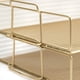 thumbnail image 5 of Organizador de archivos Blu Monaco de 2 niveles de metal dorado para escritorio, 5 of 6