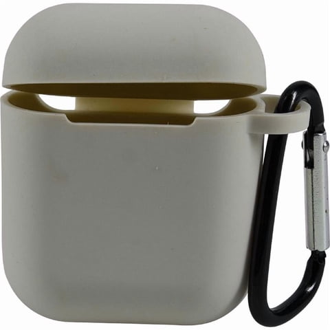 Funda Para Airpod Con Mosquetón Hillman Silicon Negro/Gris,