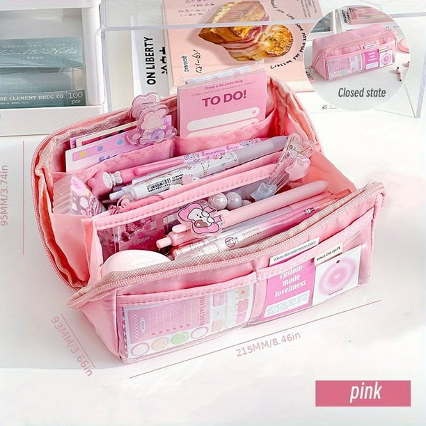 Stationery Bag, Pencil Case, Large Capacity Pencil Case, Handheld Pencil Case, Stationery Box, Cosmetics, Portable Gifts, Suitable For Office, School, Youth, Girls, Boys, Men, Women, Adults
