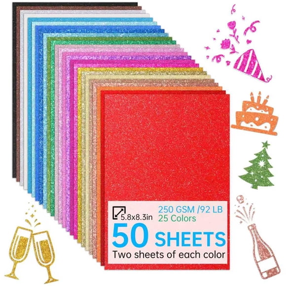 Cartulina AZUREAL A5 5.8x8.3 pulg. 50 Hojas 25 Colores