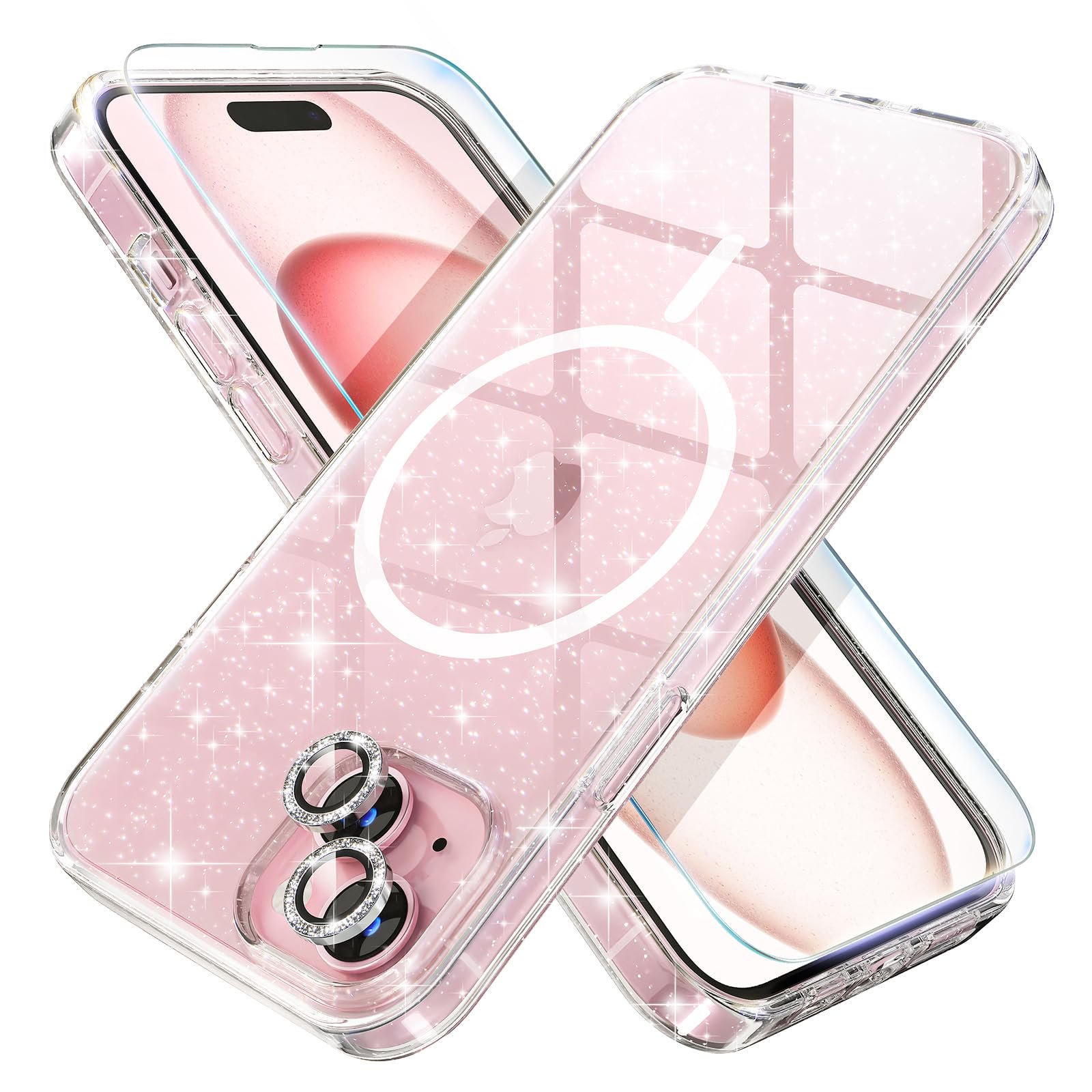 Choiche - Funda Magnética Compatible Con Iphone 15, Compatible Con Protectores