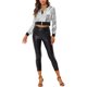thumbnail image 2 of INSPIRE CHIC Chaqueta Bomber Recortada con Cremallera y Lentejuelas Brillantes para Mujer S Plata, 2 of 6