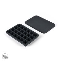 Moldes 24 Cubos Cubetas Hielo Silicona Con Tapa Home Logics