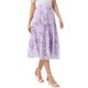 thumbnail image 4 of INSPIRE CHIC Falda Floral de Mujer con Volantes en Capas de Chifón A-Line Maxi Falda Floral Púrpura XS, 4 of 6