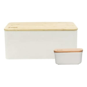 Pack Mantequillero 300Ml + Panera Metálica Simplit Blanco