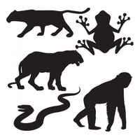 Rienda Libre Graphics - Decomural Jungle Animals Gorilla Snake Set Ws-33097