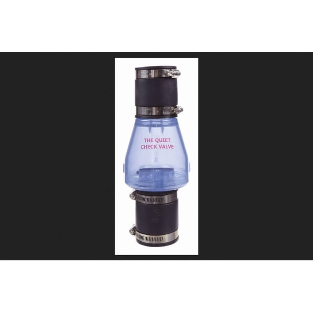 Abrazadera de manguera Check Valve Magic Plastics silenciosa y transparente de 2 pulgadas