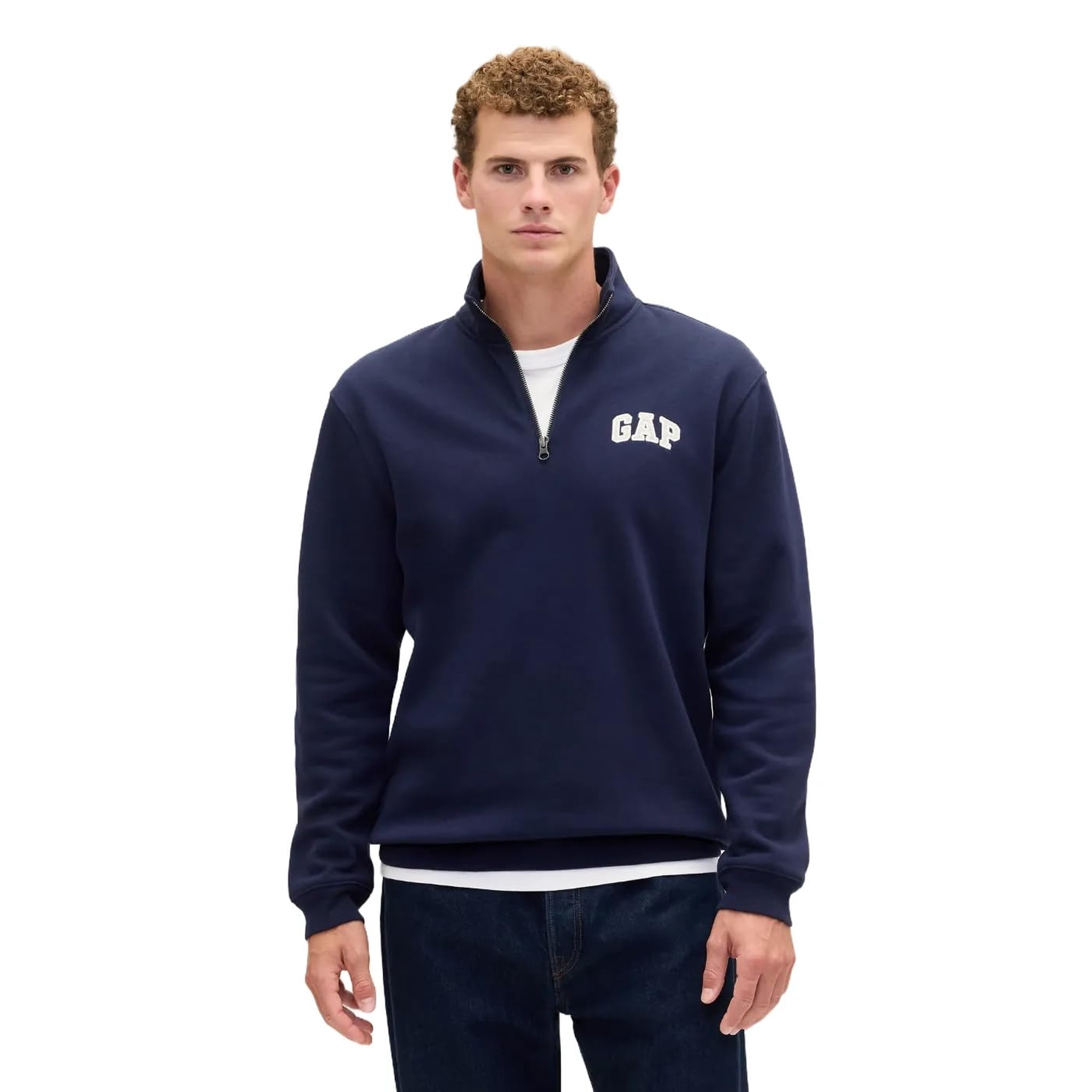 Tapiz Polar Con Cuello Redondo Y Cremallera En Color Azul Marino Para Hombre Gap L