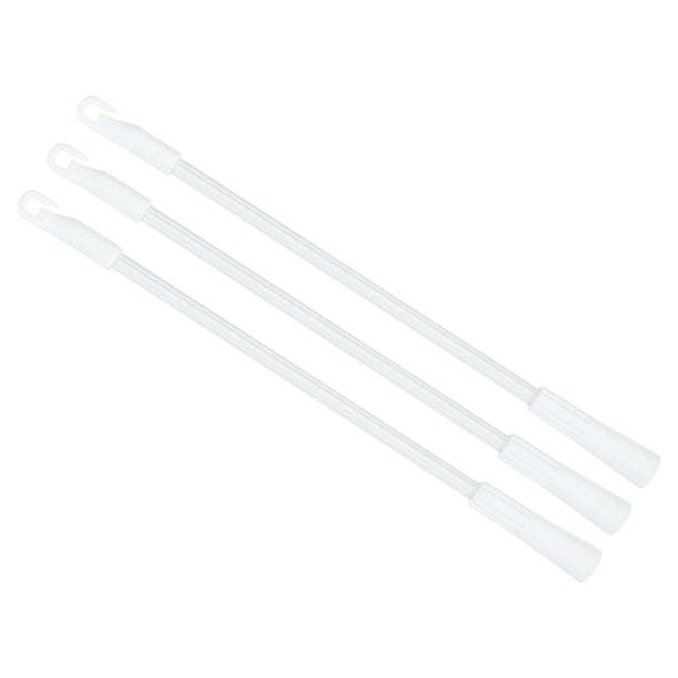 Paquete de 3 varillas de reemplazo para persianas de 12", varilla de inclinación de persianas de aleación de aluminio con gancho y agarre, varilla para persianas verticales, blanco