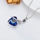 thumbnail image 3 of Collar relicario cenizas o recuerdos mascotas corazon huellita blue, 3 of 3