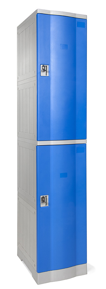 Recilock - Locker Plasticos: 1 Cuerpo Y 2 Puertas Azul