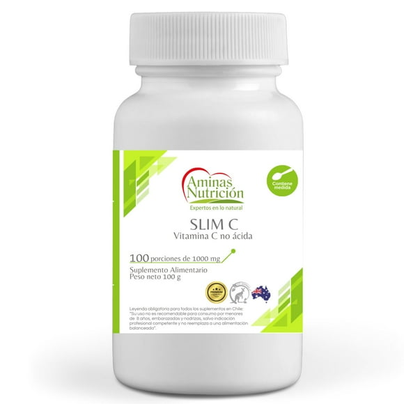 SLIM C- Vitamina C no ácida en polvo (ascorbato de sodio)- 100gr