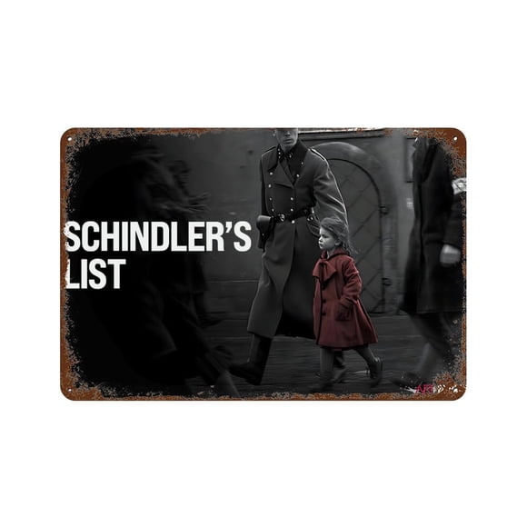 Cartel Metálico Desmarcar La Lista De Schindler 30x40cm