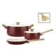 thumbnail image 2 of Batería de Cocina De Aluminio 7 Piezas Rojo Biela, 2 of 6