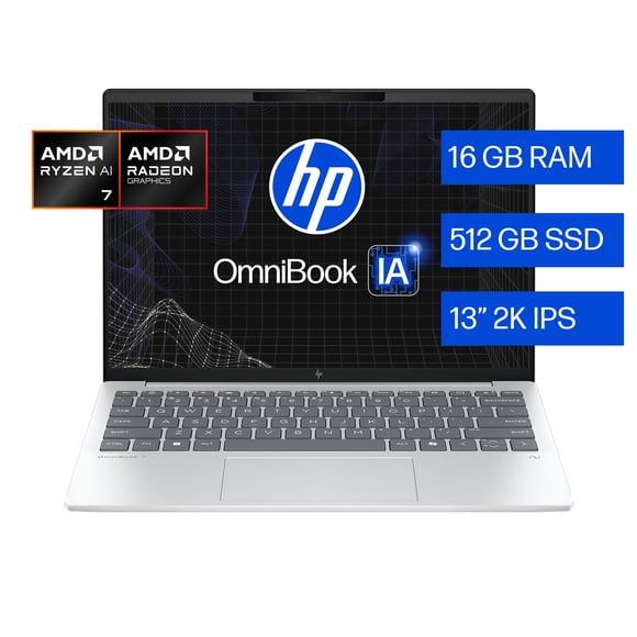Notebook HP OmniBook 7 Aero AI 13-bg1071la AMD Ryzen AI 7 16GB RAM 512GB SSD 13.3" 2K Windows 11 Home
