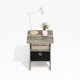 thumbnail image 4 of Mesa lateral Furinno moderna cuadrada con almacenamiento, gris roble, 4 of 6