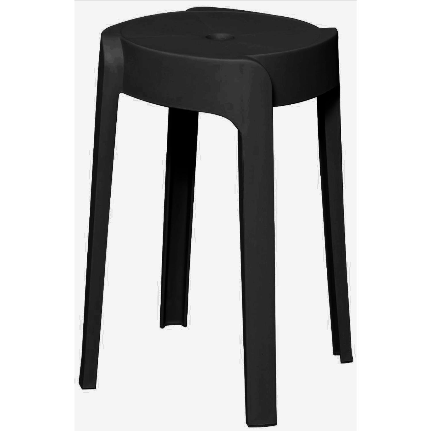 Piso Banco Apilable Deco Valencia Negro Escandinavia 45 Cm