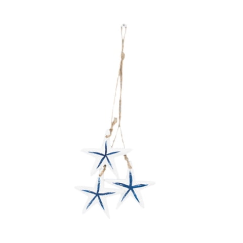 Bothyi - Adorno Náutico De Madera Para Colgar En La Pared, Decoración De Playa Para Interiores Y Exteriores, Estilo Granja, 7,5 X 31 Cm, Estrellas De Mar