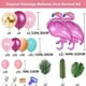thumbnail image 1 of 99pcs, Tropical Balloon Arch Kit, Hawaiian Balloon Arch Garland Kit, Flamingo Balloons With Jungle Palm Leaves, Multi Coloured Balloon Arch For Birthday Wedding Tropical Party Decorations, Summer Part, 1 of 2