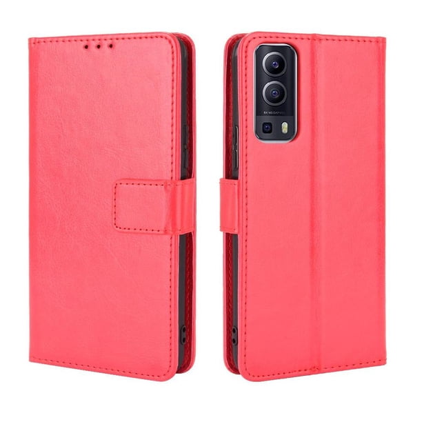 Funda tipo libro para VIVO Y72 5G, cartera todo‑en‑uno, funda multifuncional con tarjetero y correa de muñeca desmontable