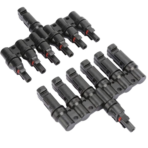 Soliot - Par Conector Mc4 6 A 1 Macho/Hembra Solar
