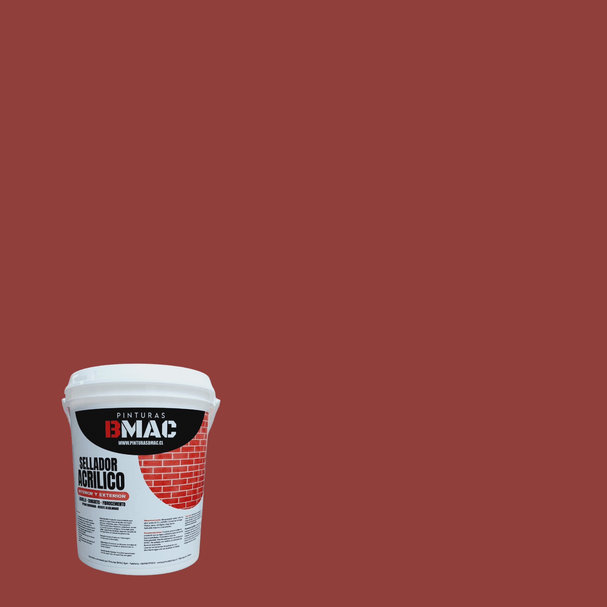 Bmac - Sellador Acrilico Rojo Colonial Galon