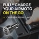 thumbnail image 3 of Airmoto Power Kit, cargador de coche y cargador doméstico, inflador de neumáticos, compresor de aire portátil, carga rápida con cable Lightning de 3 pies, 3 of 5