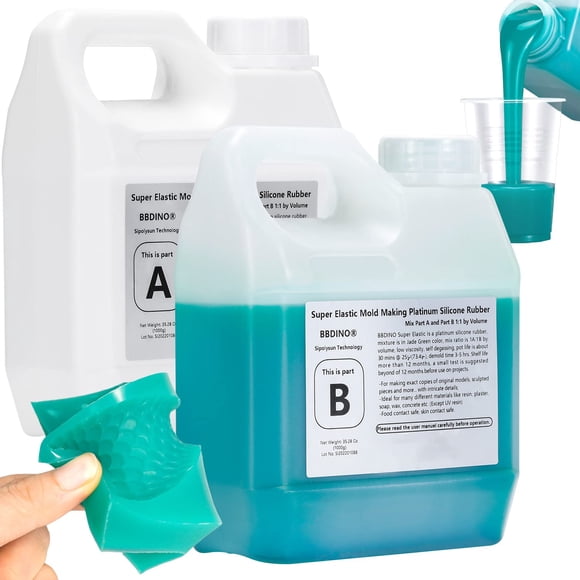 Kit de Fabricación de Moldes de Silicona Bbdino Super Elastic 2.1L Jade Green