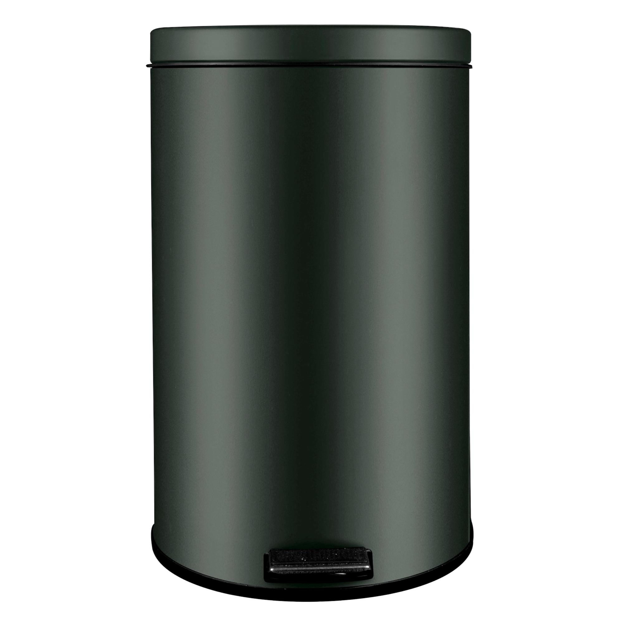 Mainstays - Basurero 12l Redondo Con Pedal Acero Laminado - Plástico Negro