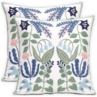 Wyj Hogar - Funda De Cojín Bordado Floral Mod10