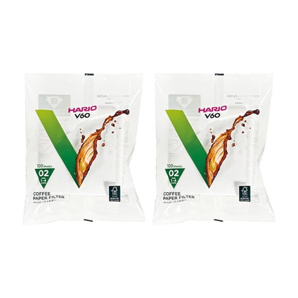 Filtro de café Hario V60 tamaño 02 blanco 200 unidades