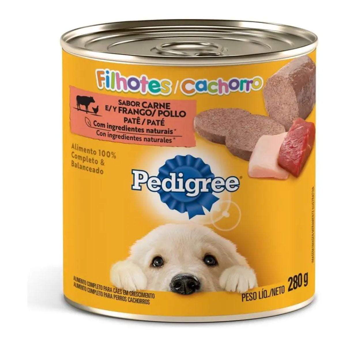 Pack 6 Latas Pedigree Alimento Húmedo Perro Cachorro Carne y Pollo
