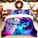 thumbnail image 1 of Two-Color Wolf Pack Illustration Printed Duvet Cover Set Themed Bedding Duvet Cover and Pillowcase Set Soft and Comfortable Suitable for All Seasons Ideal Choic, 1 of 1