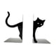 thumbnail image 1 of Sujetalibros De Gato, Escultura De Gato Negro, Soporte De Libros De Metal Para El Escritorio Del Hogar, Sala De Estar B, 1 of 5
