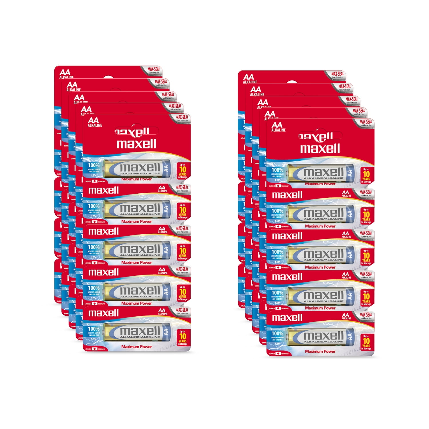 Pack 50 Pilas Alcalinas Maxell Tamaño Aa