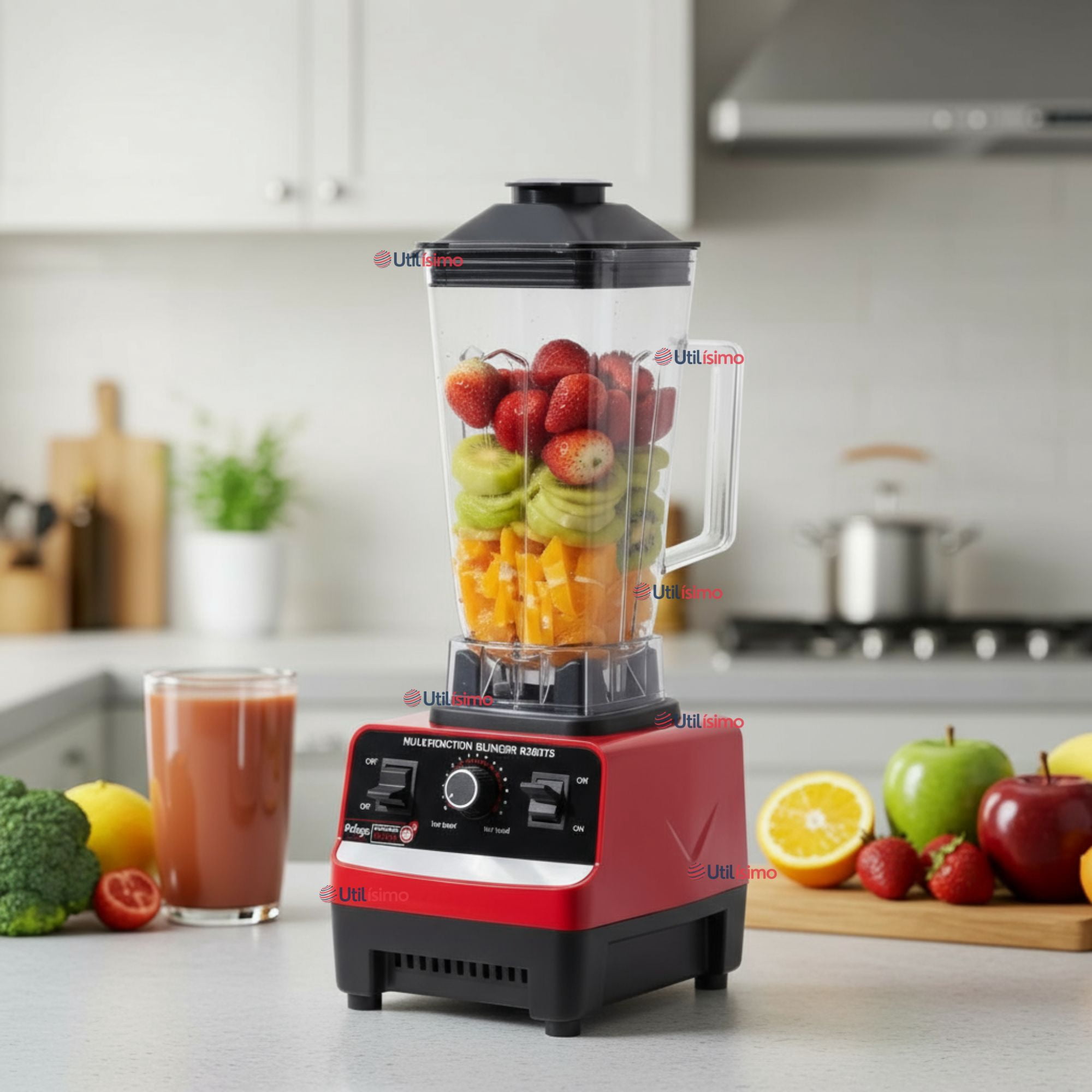 Line - Licuadora Juguera Multifuncional 5500w Jarra Plástico + Mango Triturador