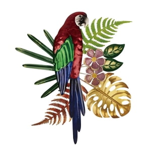 Bothyi - Adorno De Pared De Loro De Metal 2D Para Decoración De Jardín, Inauguración De La Casa, Piscina