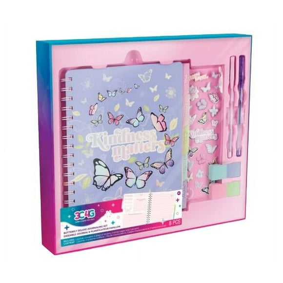Set Diario Planificador Lujo Mariposa Y Accesorios 8 Piezas