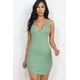 thumbnail image 1 of Vestido Mini de Tirantes con Cuello Abierto y Canalé, 1 of 2