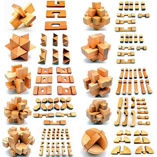 Puzzle Madera 3d Kongming Lock 10 Diseños | Lider