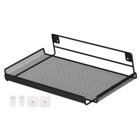 Magideal - Estante De Pared Para Enrutador, Soporte De Montaje En Pared, Estante De Pared De Soporte Moderno, Estante De Almacenamiento, Fácil Instalación Para Negro