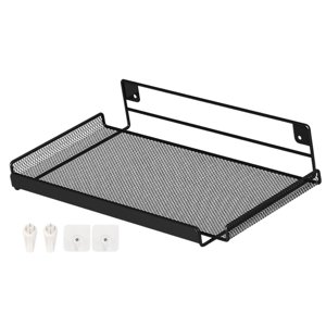 Magideal - Estante De Pared Para Enrutador, Soporte De Montaje En Pared, Estante De Pared De Soporte Moderno, Estante De Almacenamiento, Fácil Instalación Para Negro